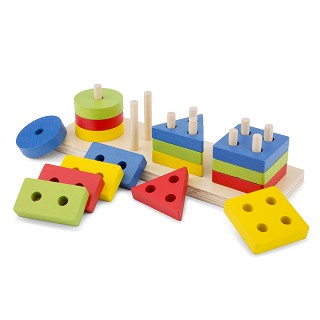 Geometrische stapel vormenpuzzel